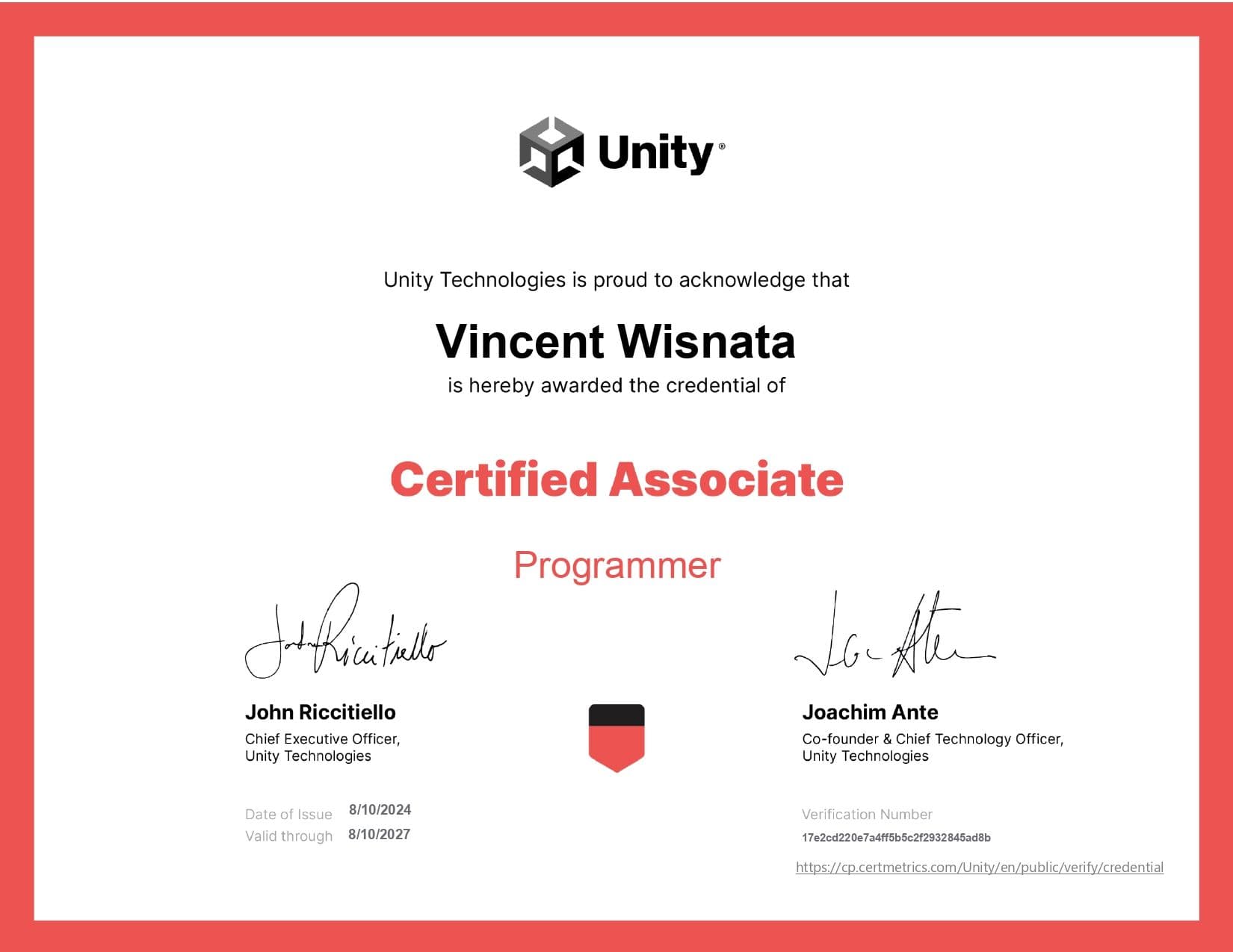 Unity Certified Programmer - Associate