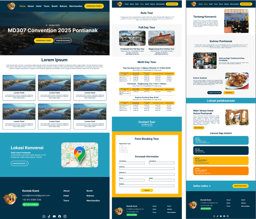 Freelance - Lions Club Convention Website